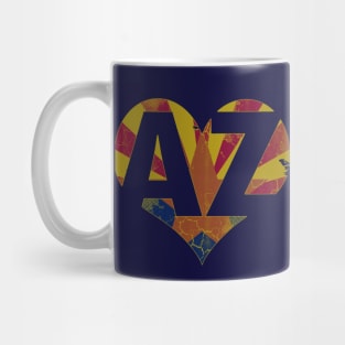 Vintage Arizona Heart Flag AZ Arizonian Mug